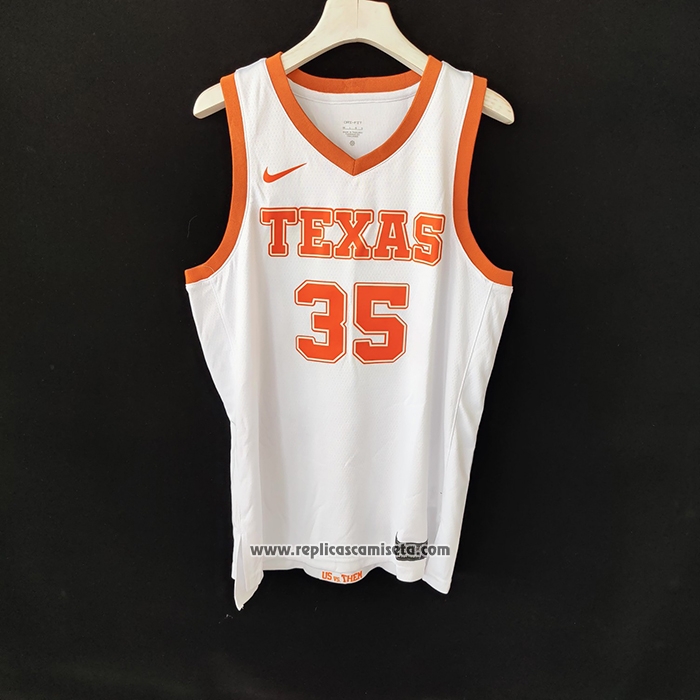 Camiseta NCAA Texas Kevin Durant Blanco